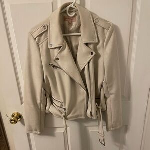Philosophy Cream Leather Jacket